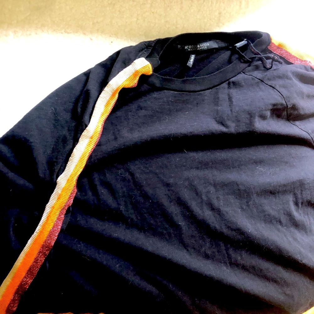 Scotch and soda long sleeve shirt w side stripe